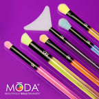 Blend & Defend 6PC Eye Makeup Brush Kit with Eye Shield, Vegan
