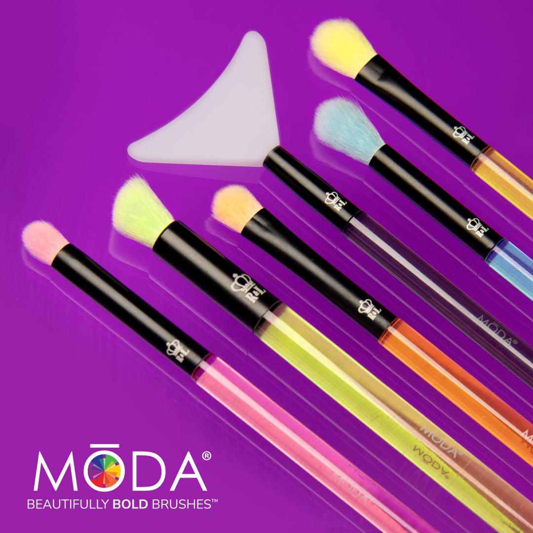 Blend & Defend 6PC Eye Makeup Brush Kit with Eye Shield, Vegan