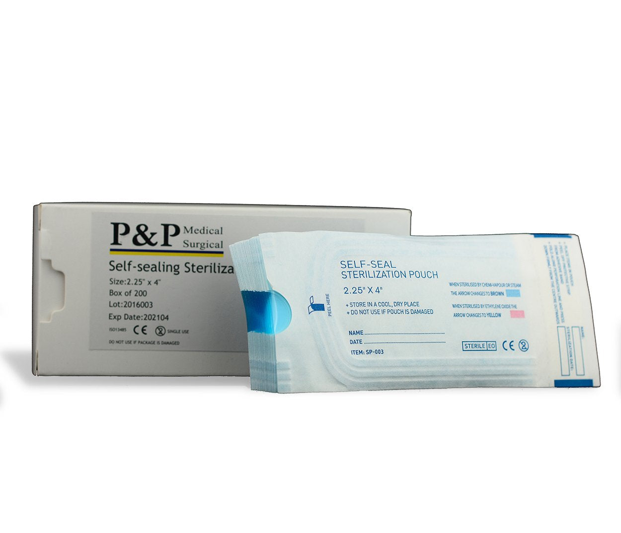 Sterilization Pouches 2.25”x4” Self-Sealing Autoclave Bags with Indicators for Professional Surgical Instrument