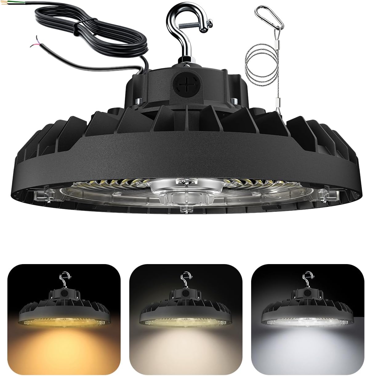 JCE UFO LED High Bay Light, 100W/120W/150W Selectable, 5000K 21750LM