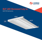 Lithonia Lighting 2x4 LED Troffer Light, 4000 Lumens, 4000K Cool White