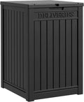 50-Gallon Package Delivery Boxes for Outside, Resin Storage Chest with Sign & Lockable Secure, Waterproof Package