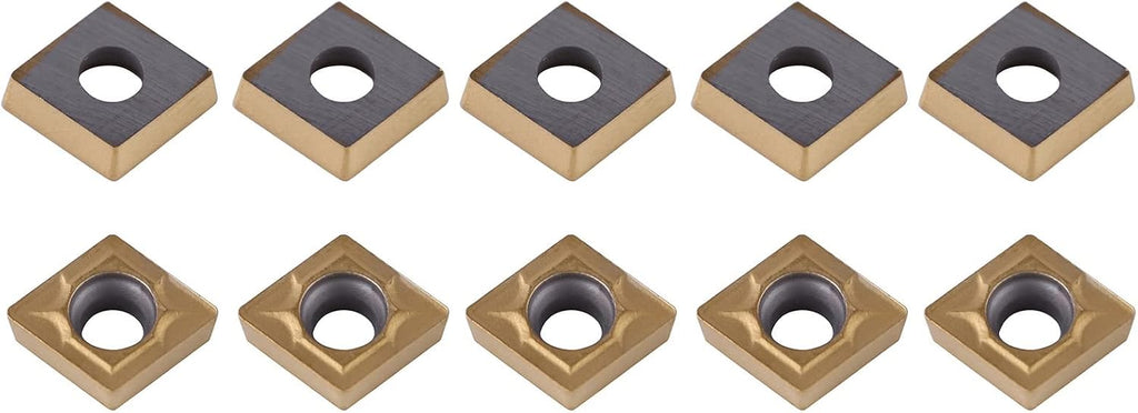 Carbide Line Boring Tips,Carbide Lathe Tool Tips,Ccmt21.51 Exquisite for Insert Pack Insert 10Pcs CNC Carbide Tips Inserts Blade Cutter Lathe Turning Tool with Box