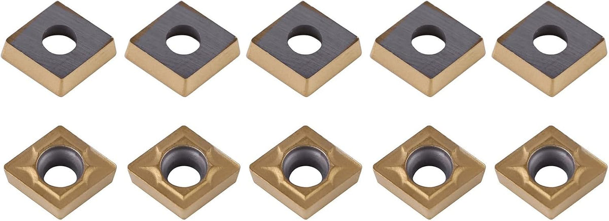 Carbide Line Boring Tips,Carbide Lathe Tool Tips,Ccmt21.51 Exquisite for Insert Pack Insert 10Pcs CNC Carbide Tips Inserts Blade Cutter Lathe Turning Tool with Box