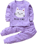 Toddler Baby Girls Cotton Tops Pants Sets Cute Animal Graphic Pullover Sweater Trousers Fall Winter Outfits Warm Comfy