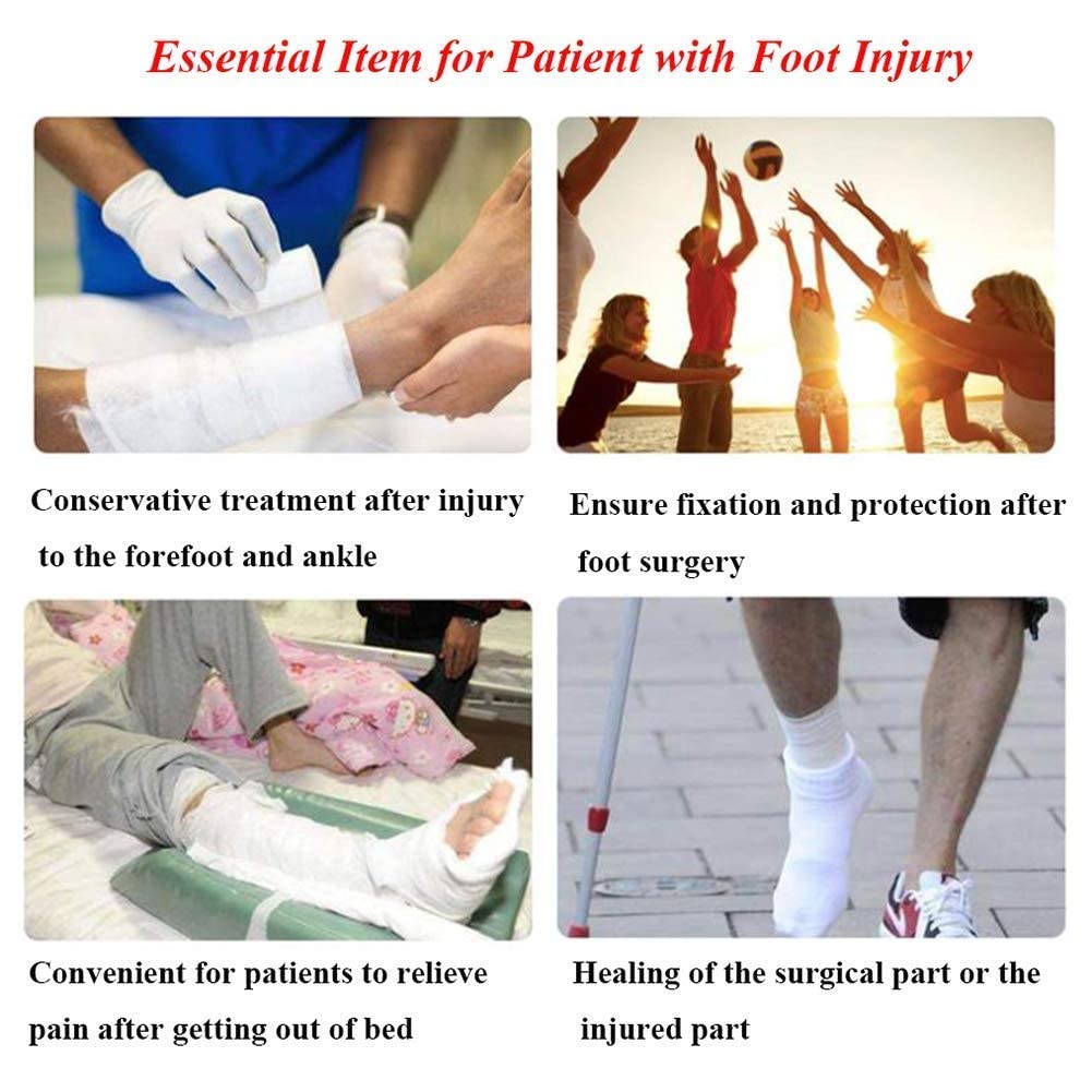Post Op Shoe Broken Toe Open Walking Shoe Lightweight Surgical Foot Protection Cast Boot Adjustable Straps for Ankle