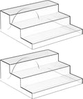 3 Tiered Acrylic Display Stands for Cupcake Stand,Perfume Shelf Organizer,Figure and Funko Pop Display,No