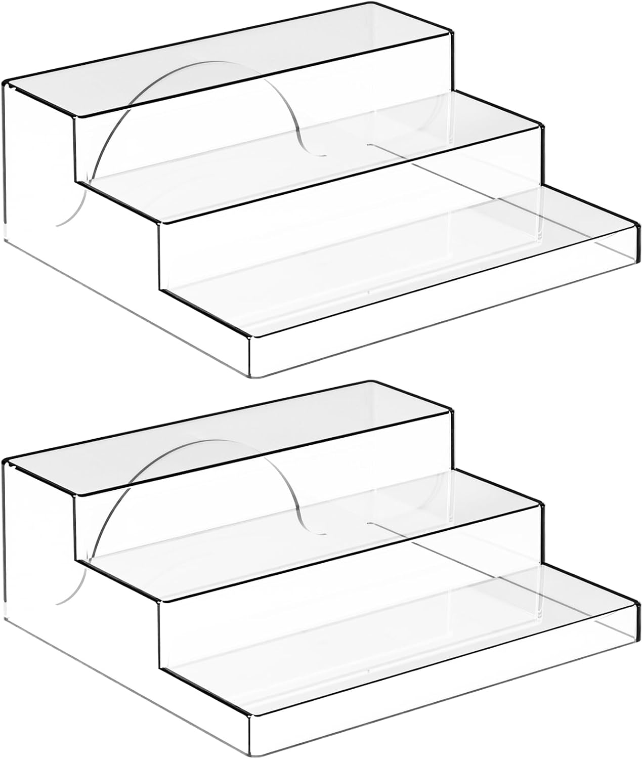 3 Tiered Acrylic Display Stands for Cupcake Stand,Perfume Shelf Organizer,Figure and Funko Pop Display,No