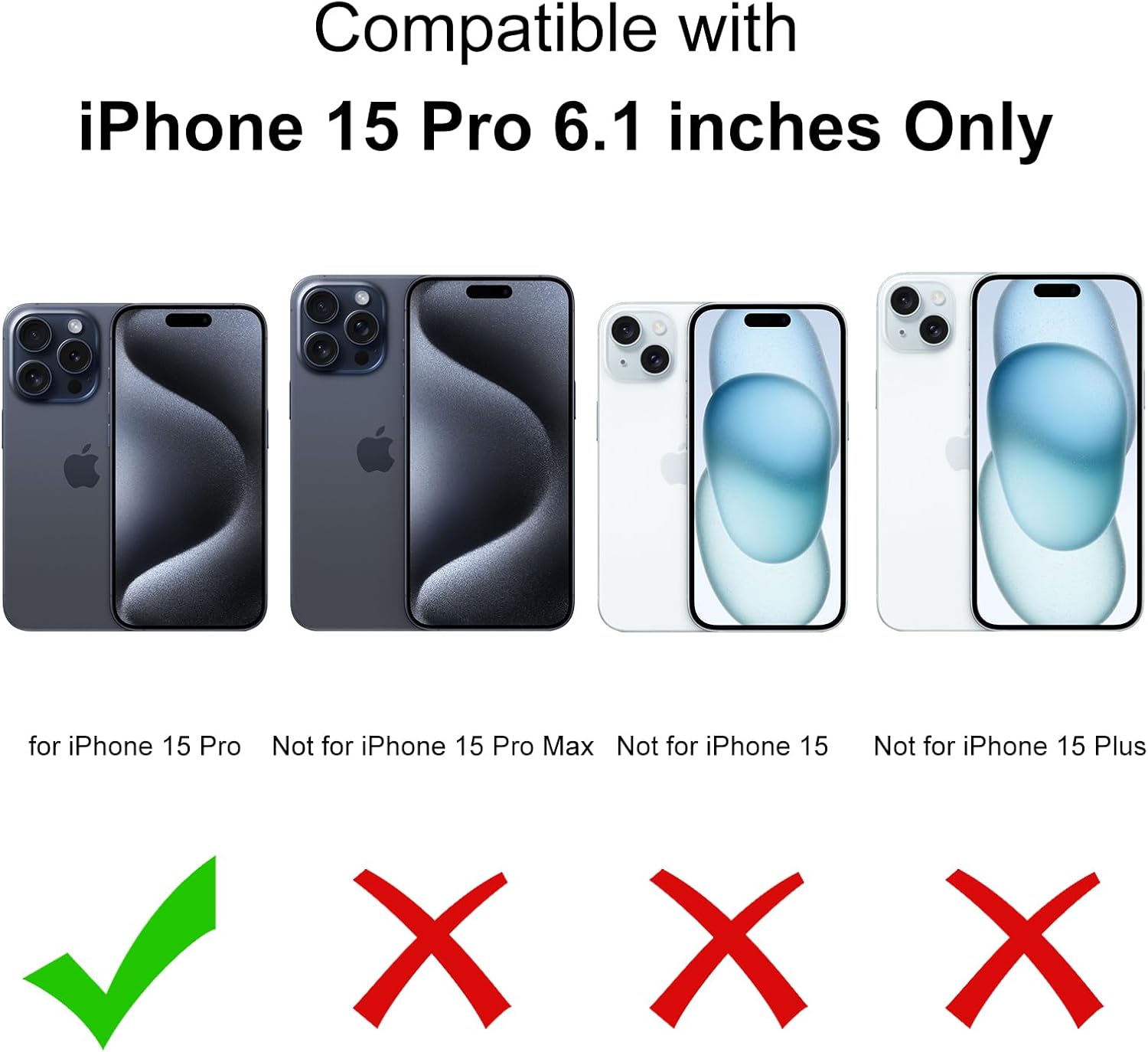for iPhone 15 Pro Case Full Body Drop Protection, 6.1-inch Pink | Rugged Case Shockproof 2-Layer, Dustproof Heavy
