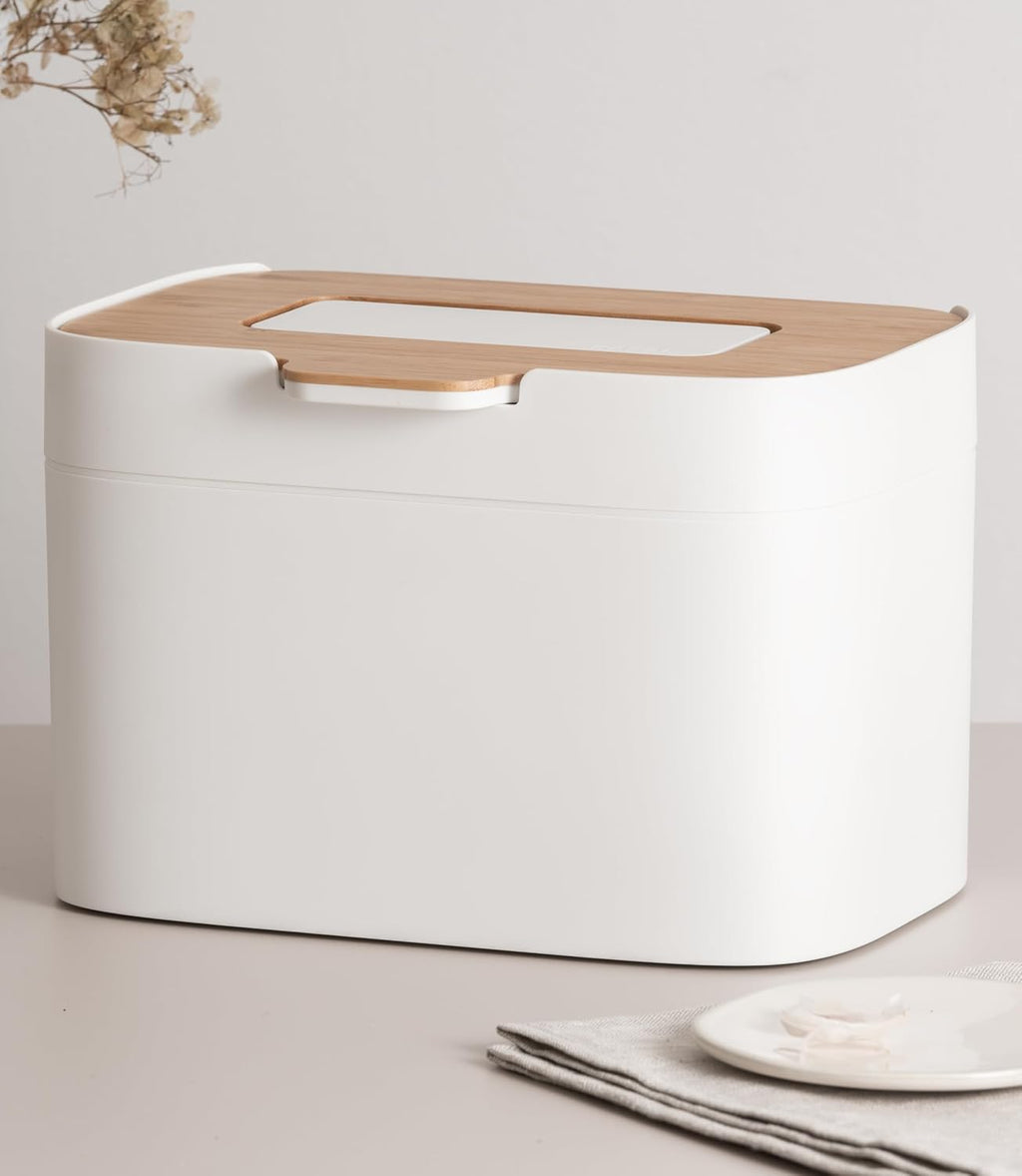 Compost Bin Kitchen 'Elin' | 1.2 GAL / 4.5L Countertop Compost Bin with Wooden Lid & Filter | Odor-Free, Dishwasher