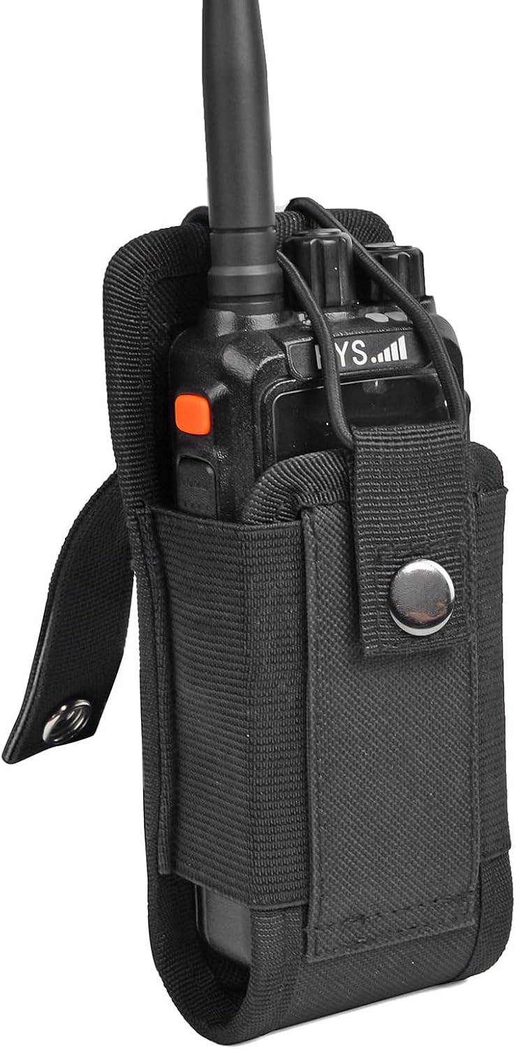 Radio Holster Molle Radio Pouch for Tactical Vest Duty Belt, Universal Two Way Radio Case Holder for Baofeng Kenwood