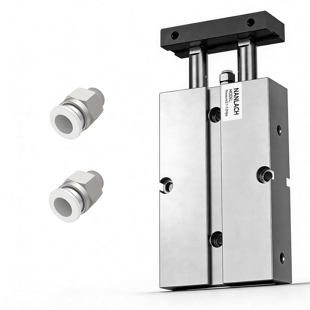 Pneumatic 25mm Bore 40mm Stroke Dual Axis Double-Rod Double-Acting Aluminum Pneumatic Air Cylinder TN25X40