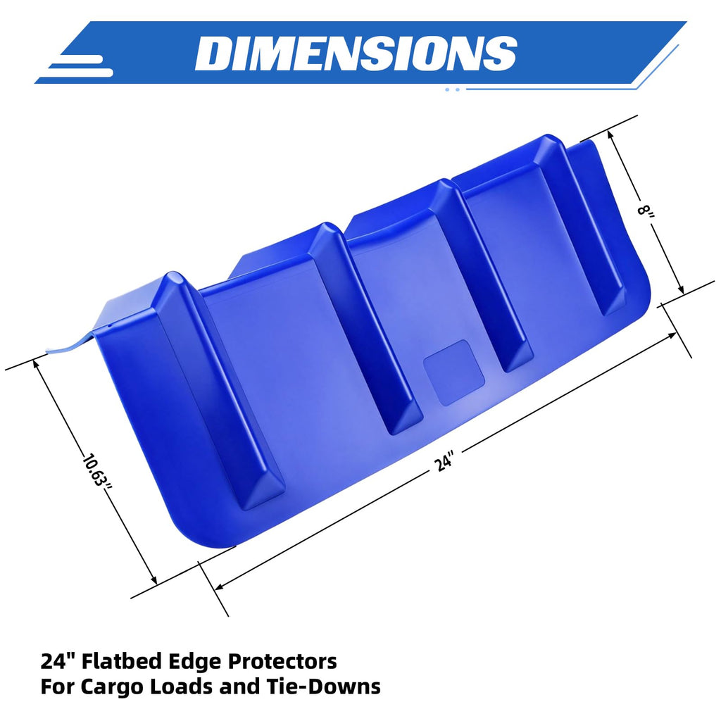 ANLULOAD Flatbed Edge Protector, Cargo Corner Protectors,Size:24＂x8＂x8＂.