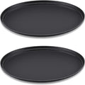 2 Pcs Restaurant Serving Trays Oval, 27 x 22 Inch, Black