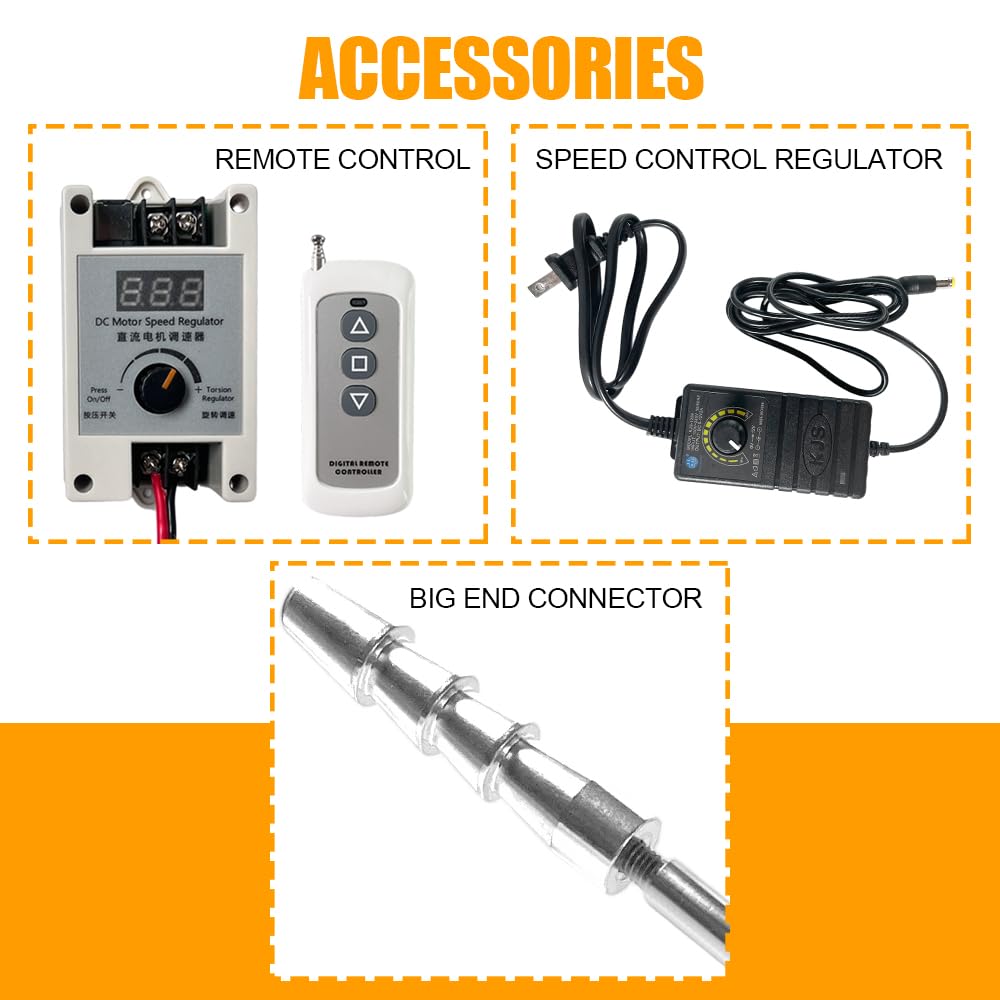 Reciprocating Linear Actuator 24V Adjustable Stroke 0.78-3.15" 120RPM Motor