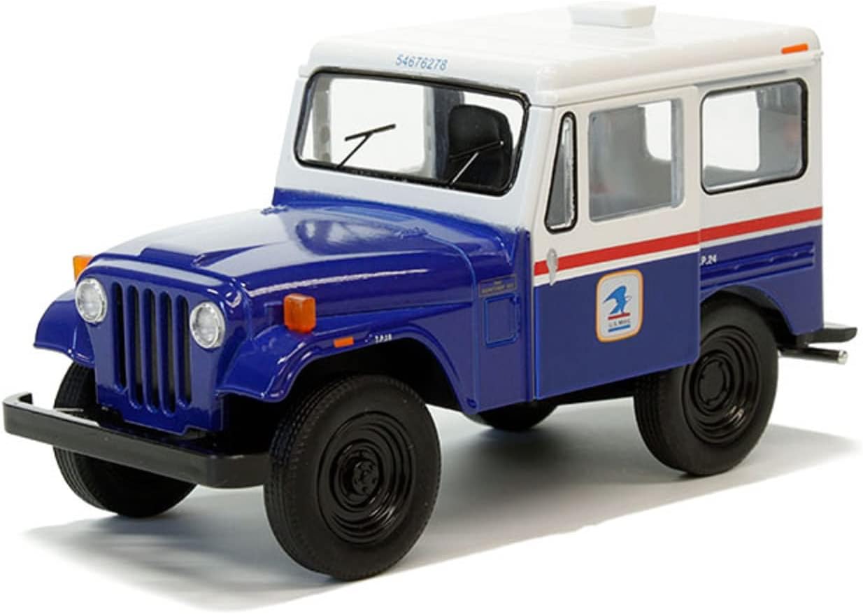 United States Postal Mail Truck 1971 Jeep DJ-5B Blue Edition 5" Die Cast Model Toy Car 1:26 Scale