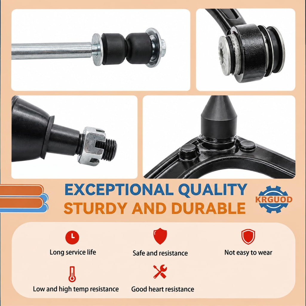 Front Upper Driver & Passenger Control Arms w/Ball Joint for 2007-2014 Chevy GMC Silverado Sierra Suburban 1500 Avalanche Yukon Tahoe Cadillac Escalade ESV K80669 K80670-2pcs