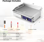 Commercial Electric Griddle, 22" Countertop Flat Top Grill