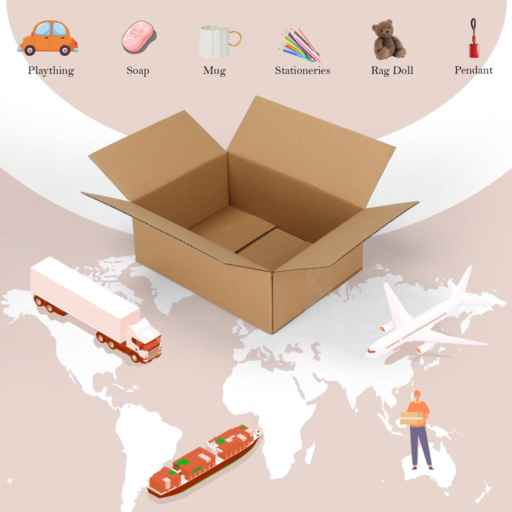 8x6x3 inches Shipping Boxes Small Cardboard Boxes for Packing, Moving, Mailing, 40 Pack
