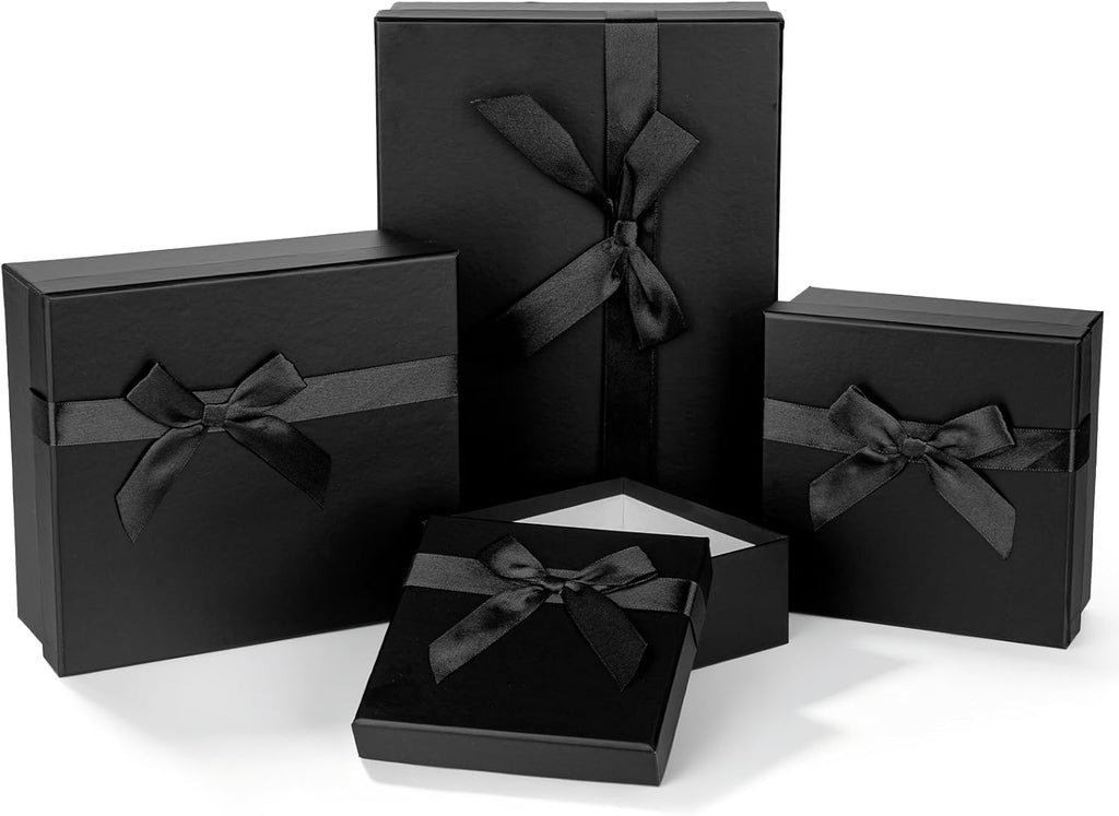 Black Gift Boxes with Lids for Presents for Arrangements Flowers