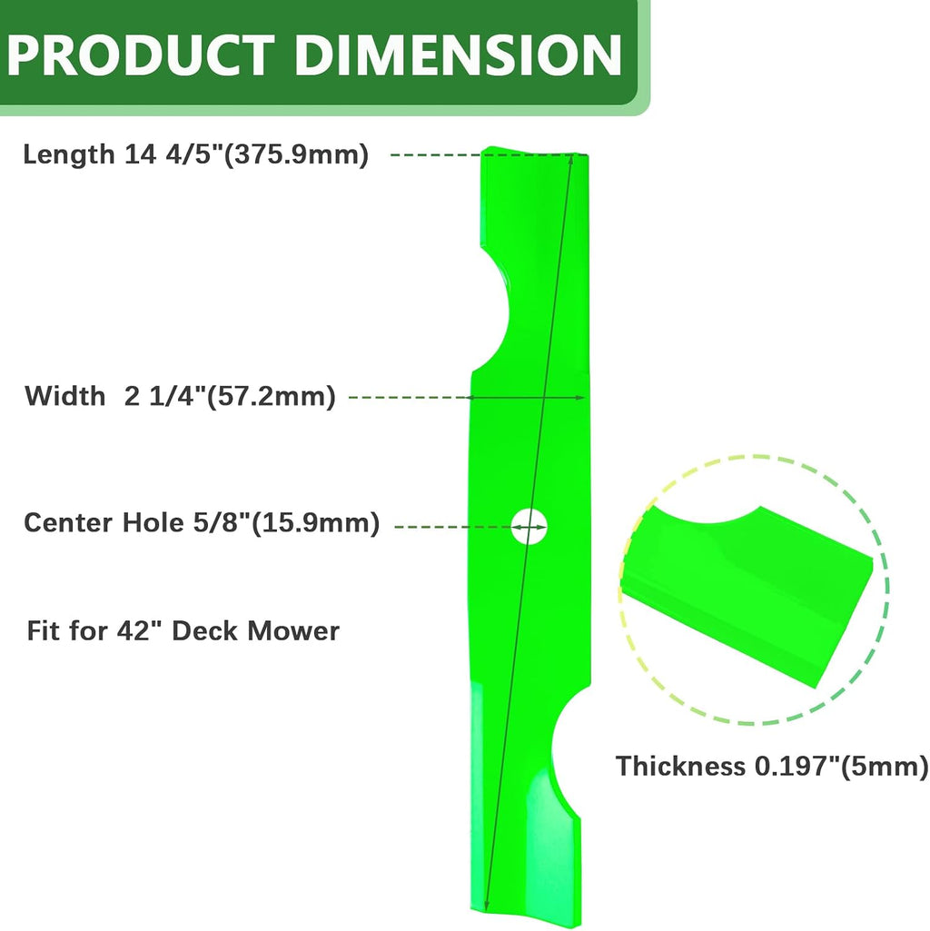 42" inch Mower Deck Gravely Blades Fit for 42 inch Mower Blades Ariens Zoom ZT ZT42 Decks Replace 915148 915159