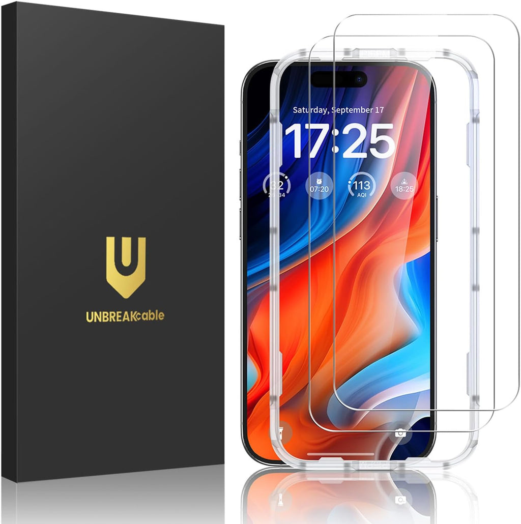 2-Pack Screen Protector for iPhone 16 Pro Max, Military-Grade Shatterproof Tempered Glass [9H+ Hardness] [Easy