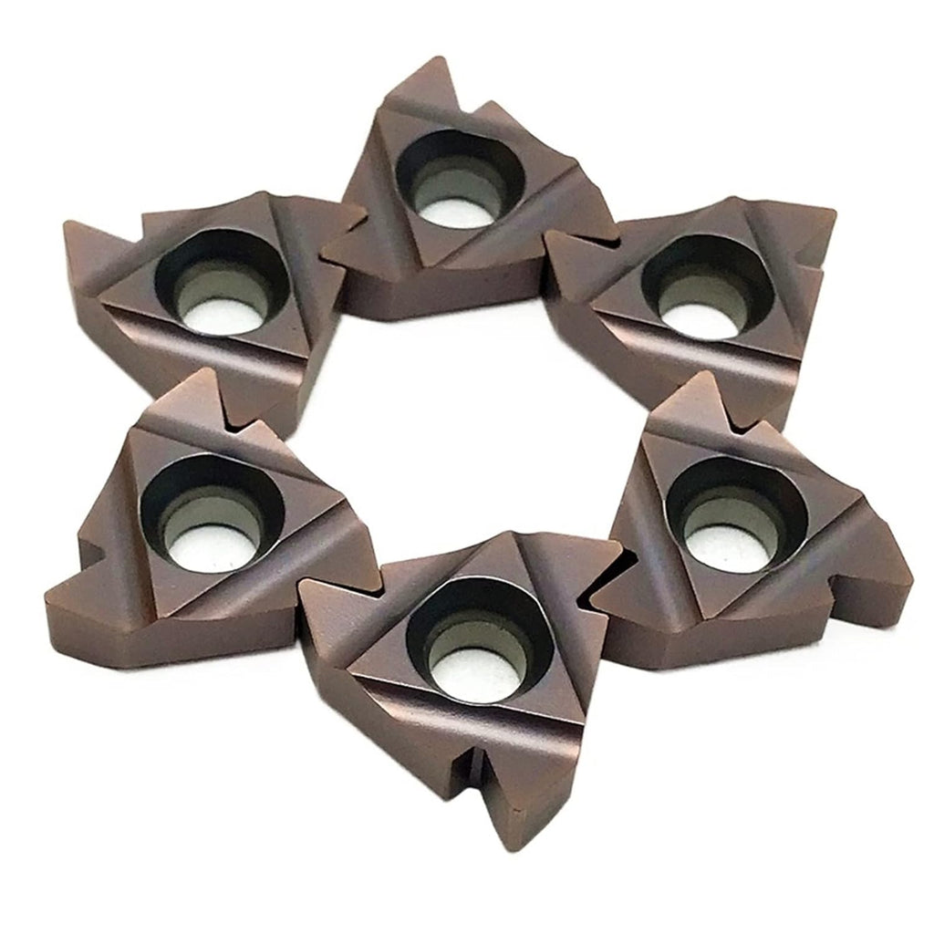 Indexable Lathe Carbide Insert 22ER AG60 6020 Thread Turning Tool Carbide Inserts Lathe Tools CNC Cutting Tool External Threading Lathe Tools(22ER AG60 15TF)