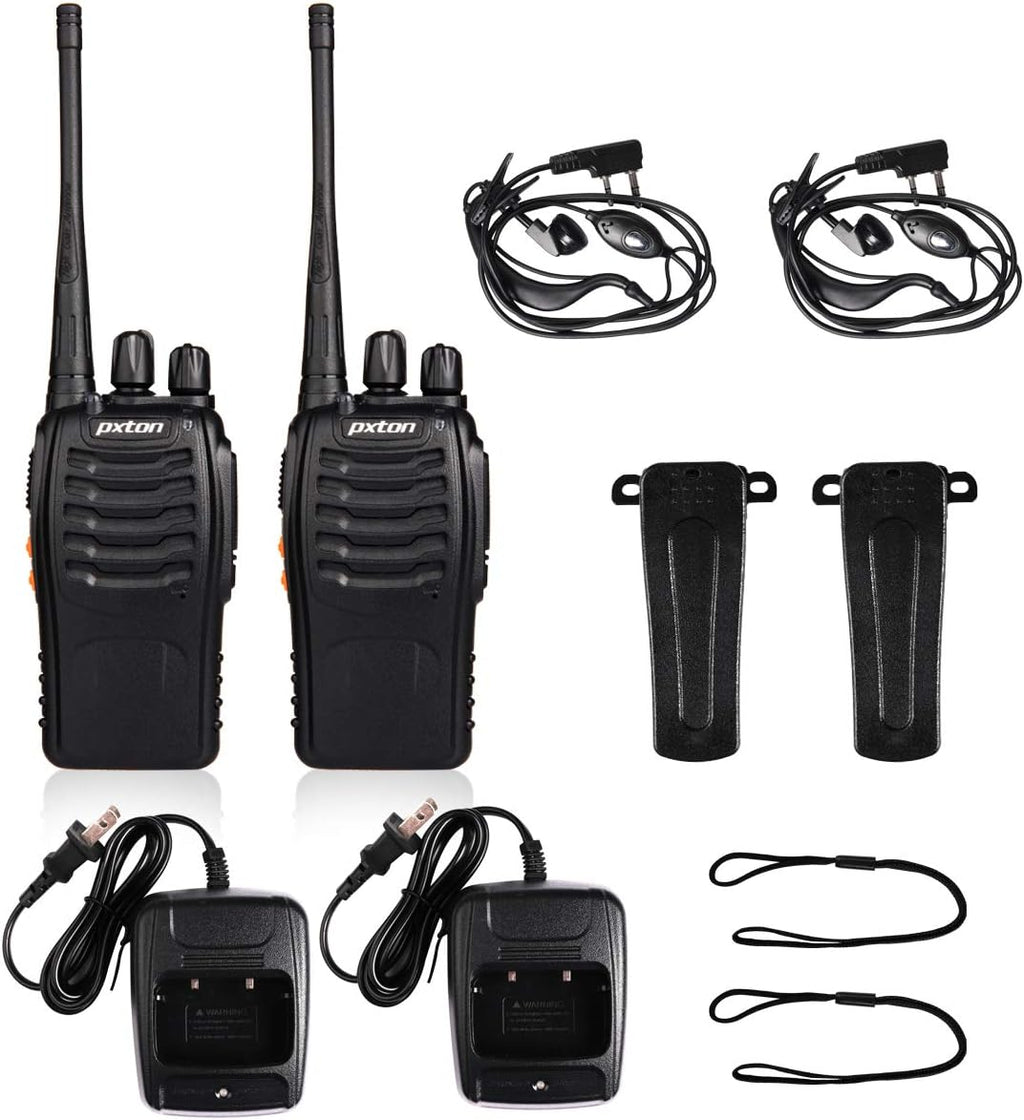 Walkie Talkies Rechargeable Long Range Two-Way Radios with Earpieces,2-Way Radios UHF Handheld Transceiver Walky