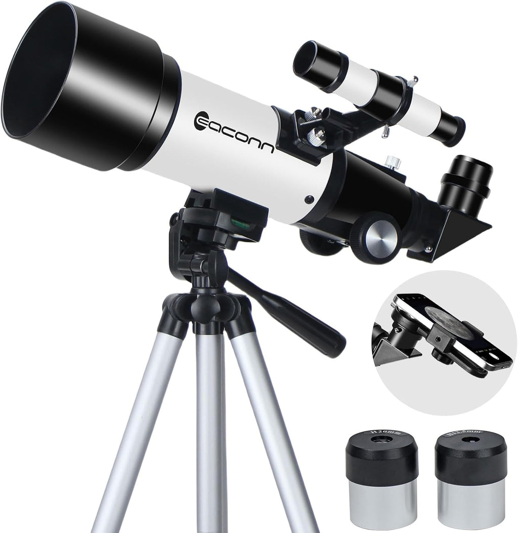 Telescopes, Telescope for Kids and Adults Beginners, 70mm Aperture 400mm Focus Length Refractor Travel Telescope with
