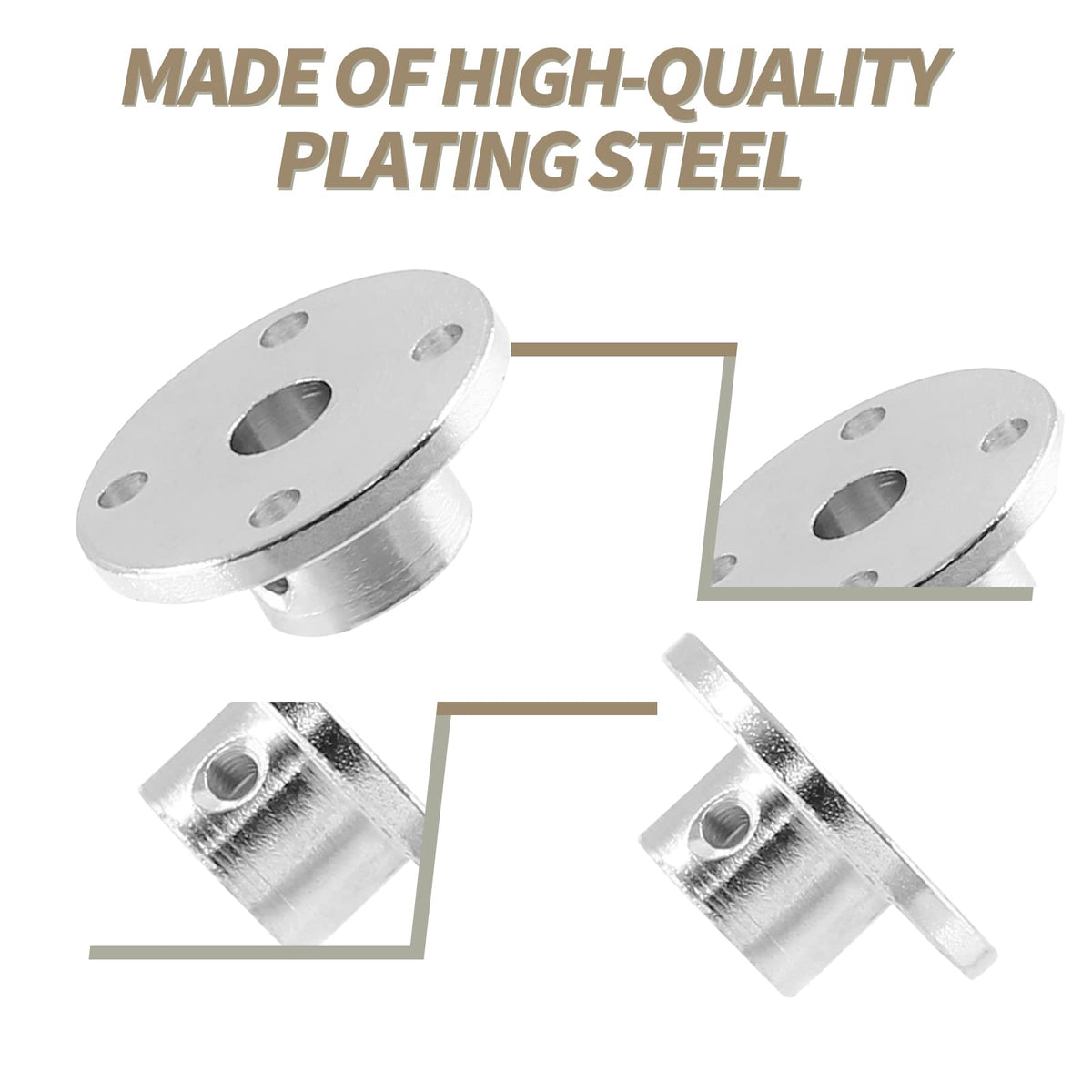 Litoexpe 4 Pieces 7mm Rigid Flange Coupling Connector