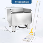 23 4/6in Stainless Steel Floor Mop Sink with Detachable Mop