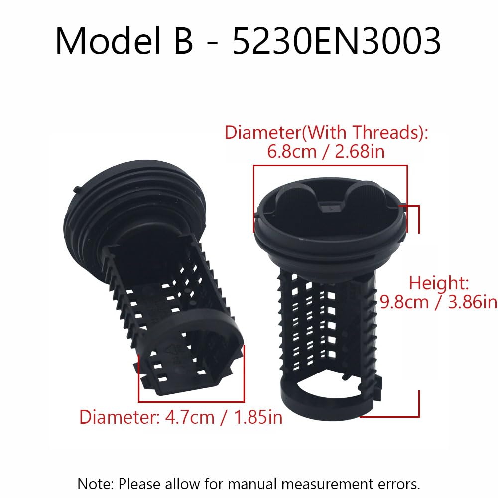 BE-TOOL Washer Drain Pump Filter Compatible with LG Washing Machines,B(5230EN3003)