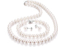 Pearl Necklace and Earring Set Include Stunning Bracelet, Pearl Jewelry Set for Women with Preserved Rose Box