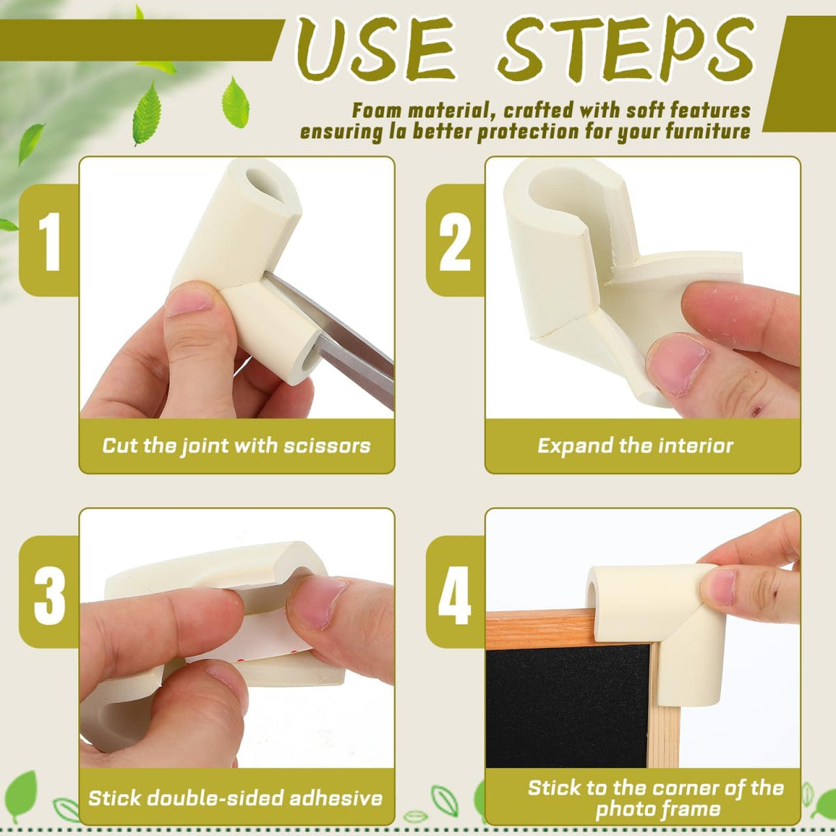 Foam Corner Protectors, 12Pcs Furniture Guards for Moving Frames