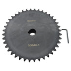 #50 Roller Chain Sprocket Type B 1 inch Bore 40 Tooth, Hardened Antirust 1045 Steel Drive Sprockets 50B40-1