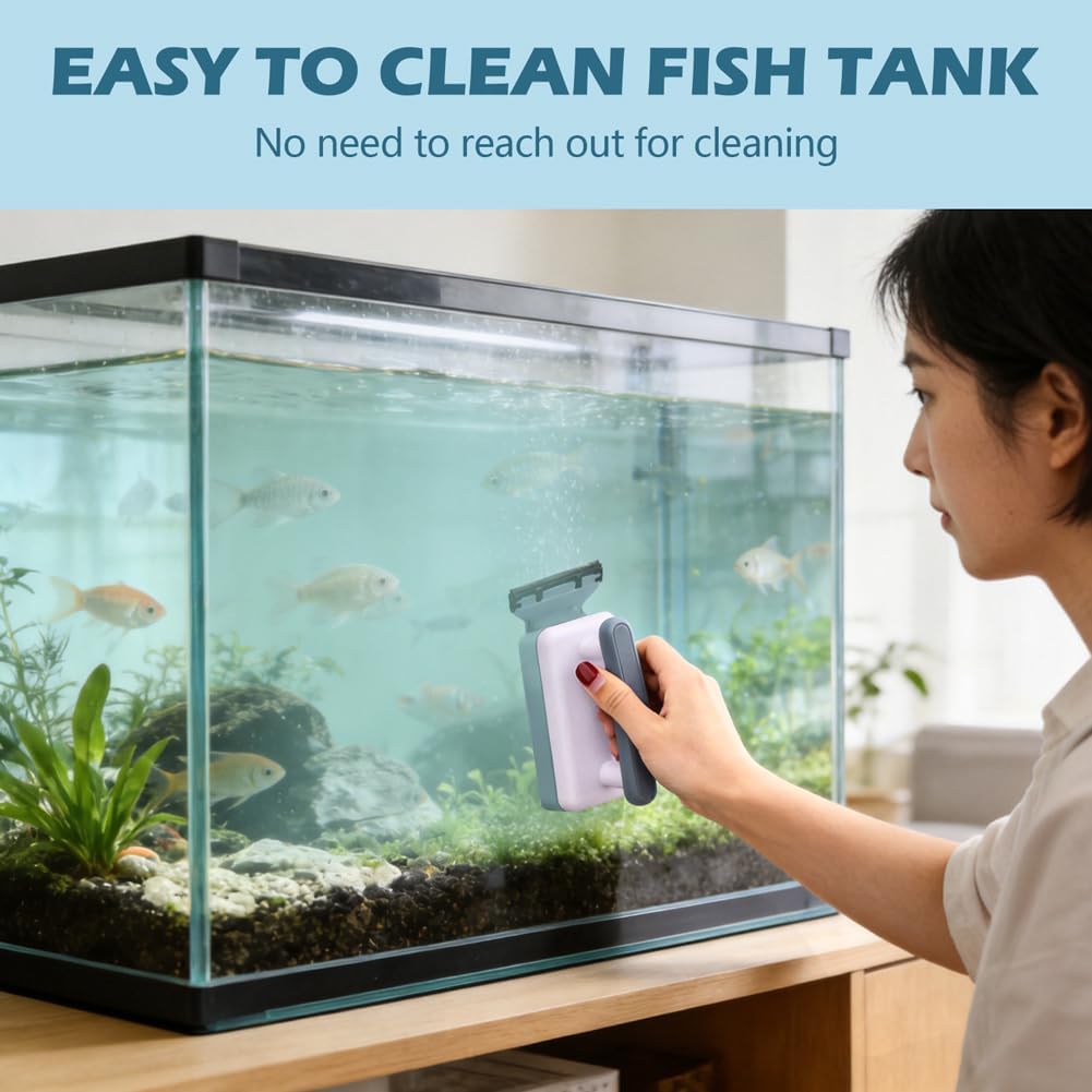 Aquarium Magnetic Glass Cleaner, Double-Side Algae Scraper