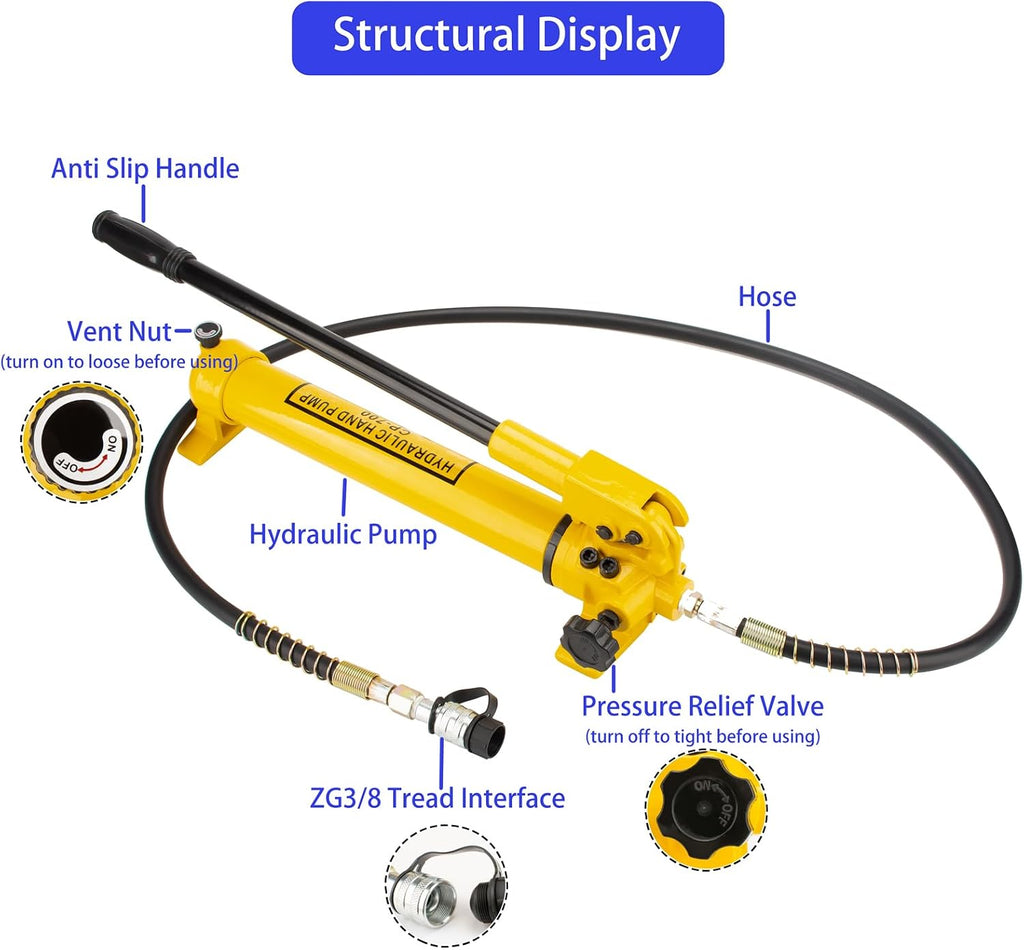 CP-700 Hydraulic Hand Power Pump with 10000psi Max Pressure Output