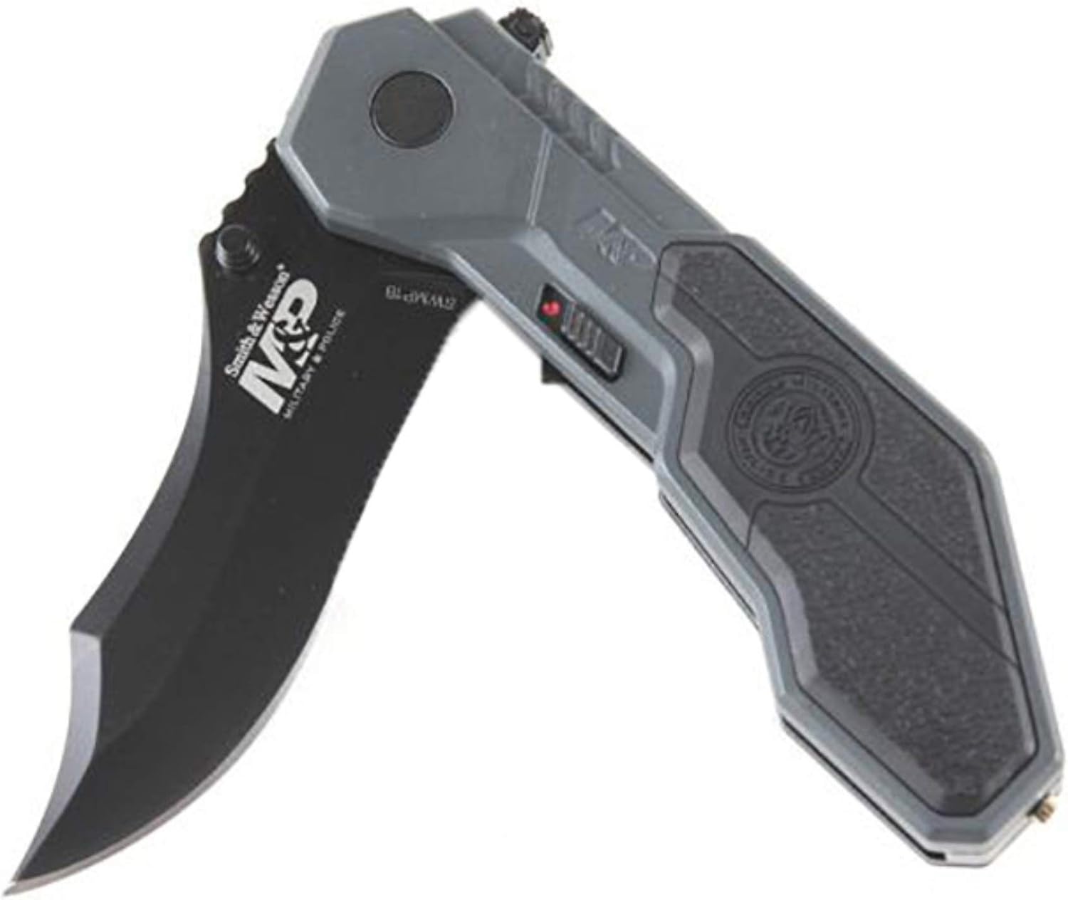 M&P SWMP1B 7.1in High Carbon S.S. Folding Knife with 2.9in Clip Point Blade and Aluminum Handle for Tactical