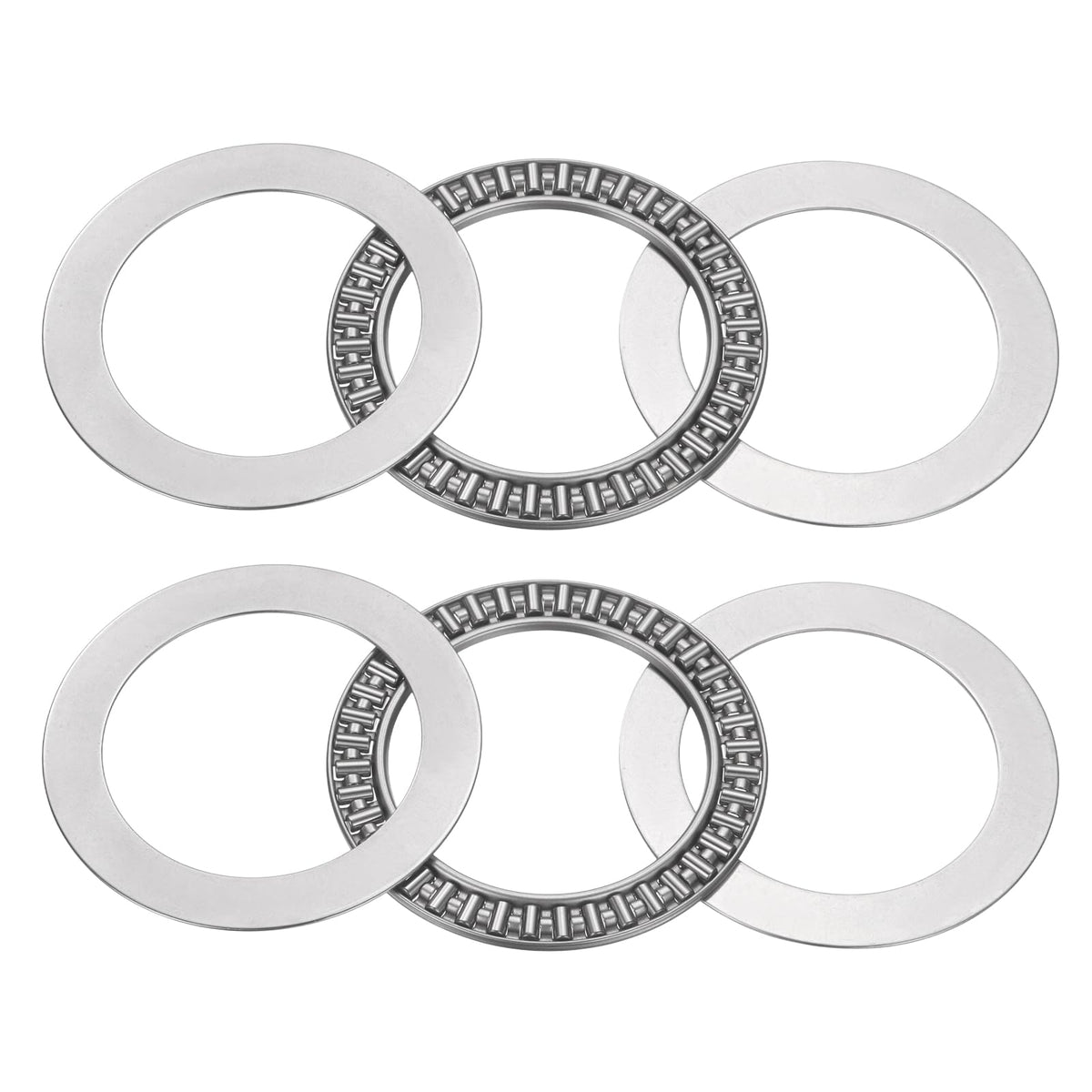 uxcell 2 Sets AXK4565 Thrust Needle Roller Bearings with Washers, ID 45mm