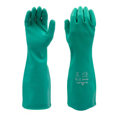 737 Nitrile Chemical Resistant Safety Glove, Unlined, Food Safe, 22 Mil Thick, 15" Length, XX-Large (12 Pair)