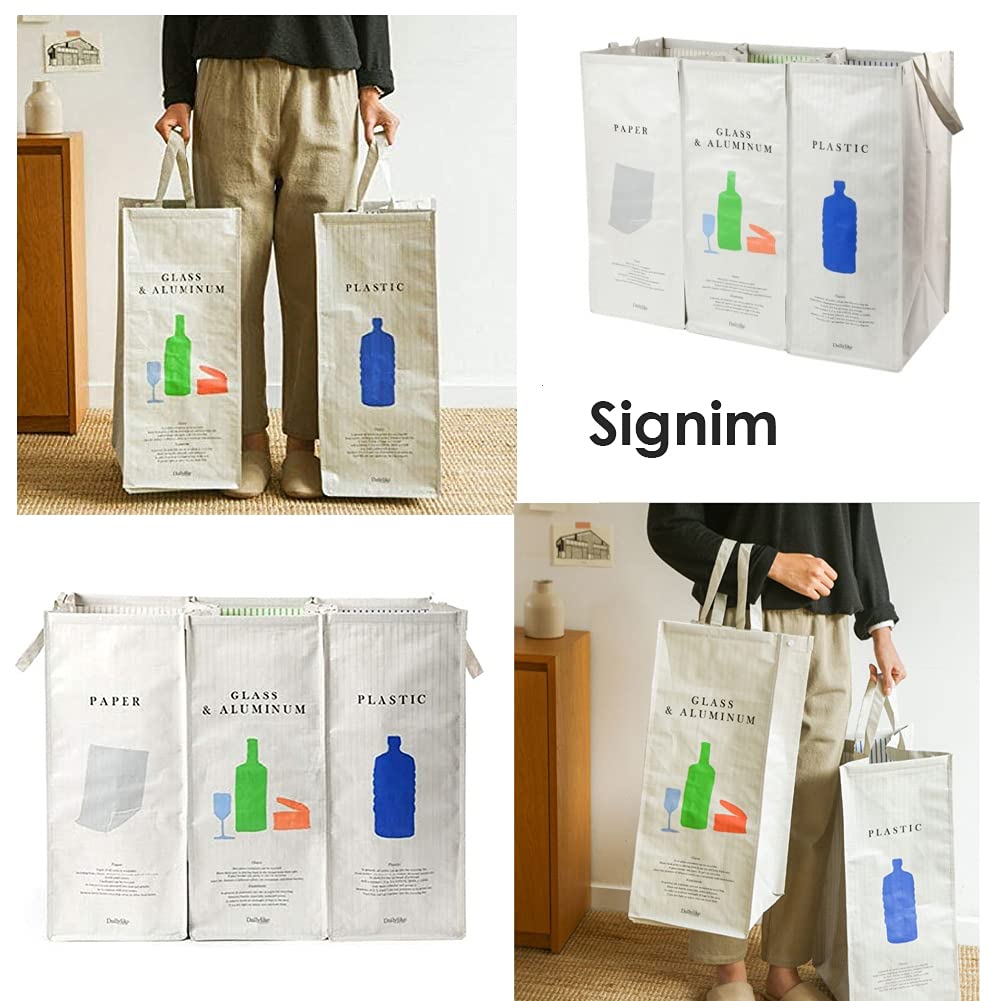 216 Separate Recycling Waste Bin Bags for Kitchen Home Recycle Garbage Trash Sorting Bins Organizer Waterproof