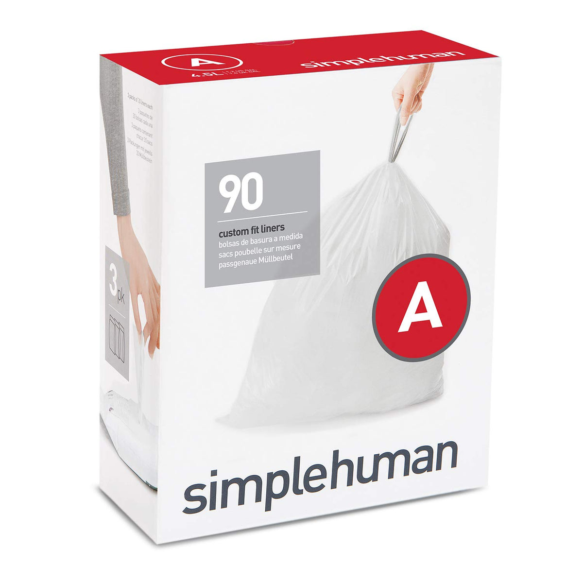 9000 Count White 4.5L Cylindrical Trash Bags