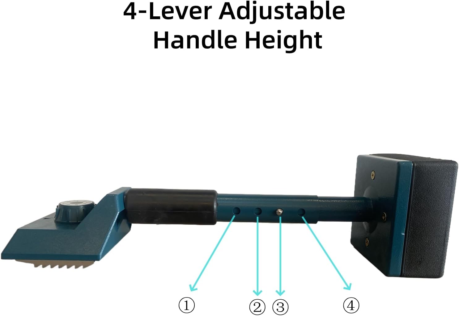All Metal Carpet Knee Kicker with Extendable Handle and Soft Padding, Carpet Stretching Tool (Blue)