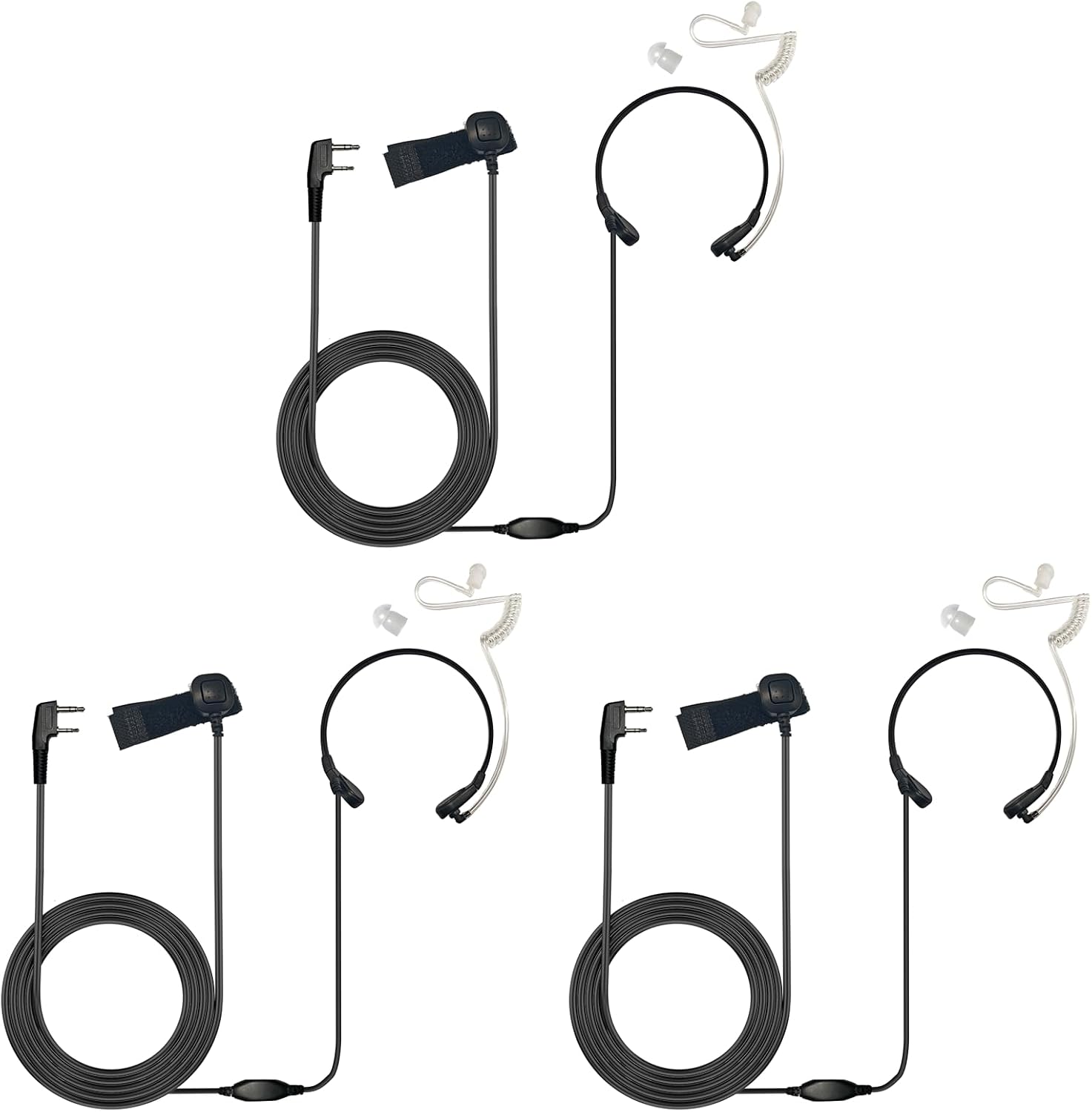 Professional Throat Mic with K1 Dual Pin Connector for Two Way Radio, Neck Mic PTT Headset for Baofeng UV-5R