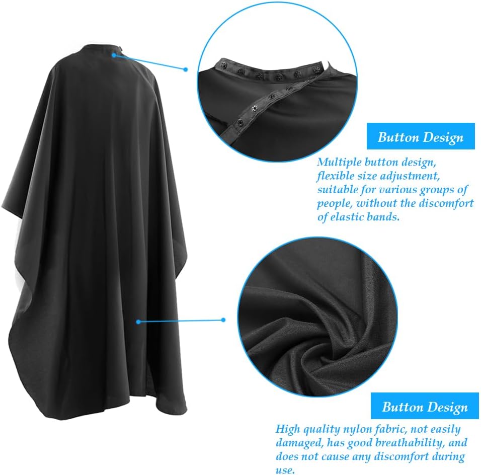 Hair Salon Capes with Snap Closure Waterproof Hairdressing Styling Hair Cutting Coloring Nylon Cape for Barber