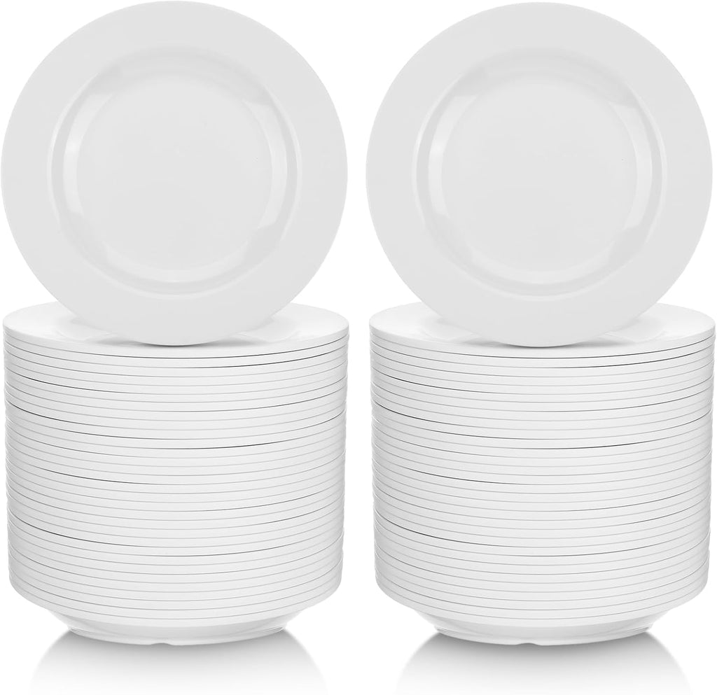 36 Pieces Melamine Appetizer Plates White Dessert Plates, 5.91 Inch