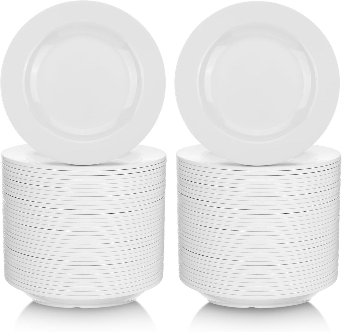 36 Pieces Melamine Appetizer Plates White Dessert Plates, 5.91 Inch