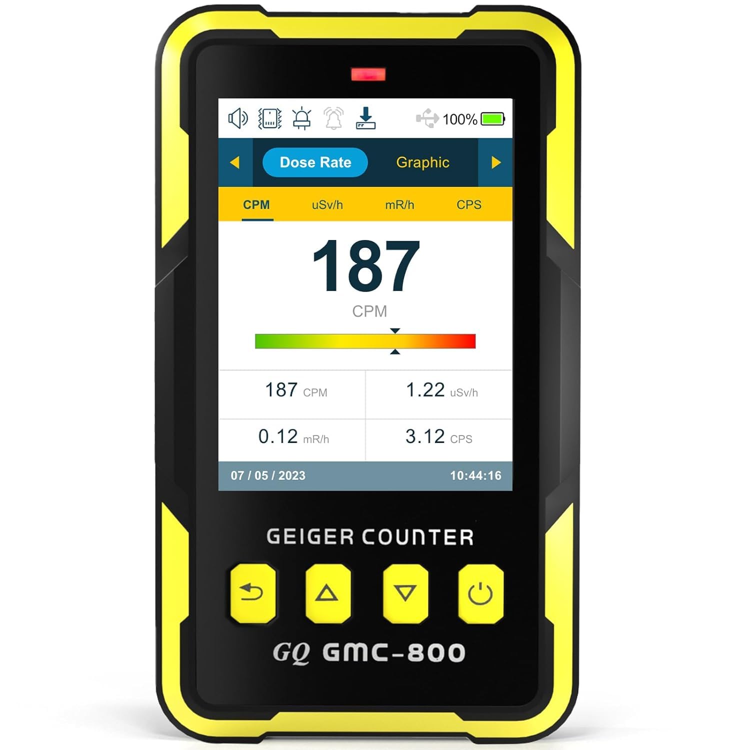 Nuclear Radiation Detector GQ 800 Geiger Counter USA Design Product US National Standard Large Color LCD Display 5