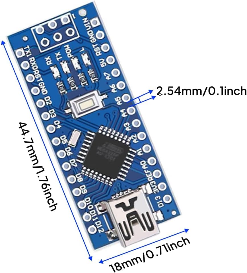 ELEGOO Nano Boards V3.0, ATmega328P CH340, 3-Pack, Compatible with Arduino