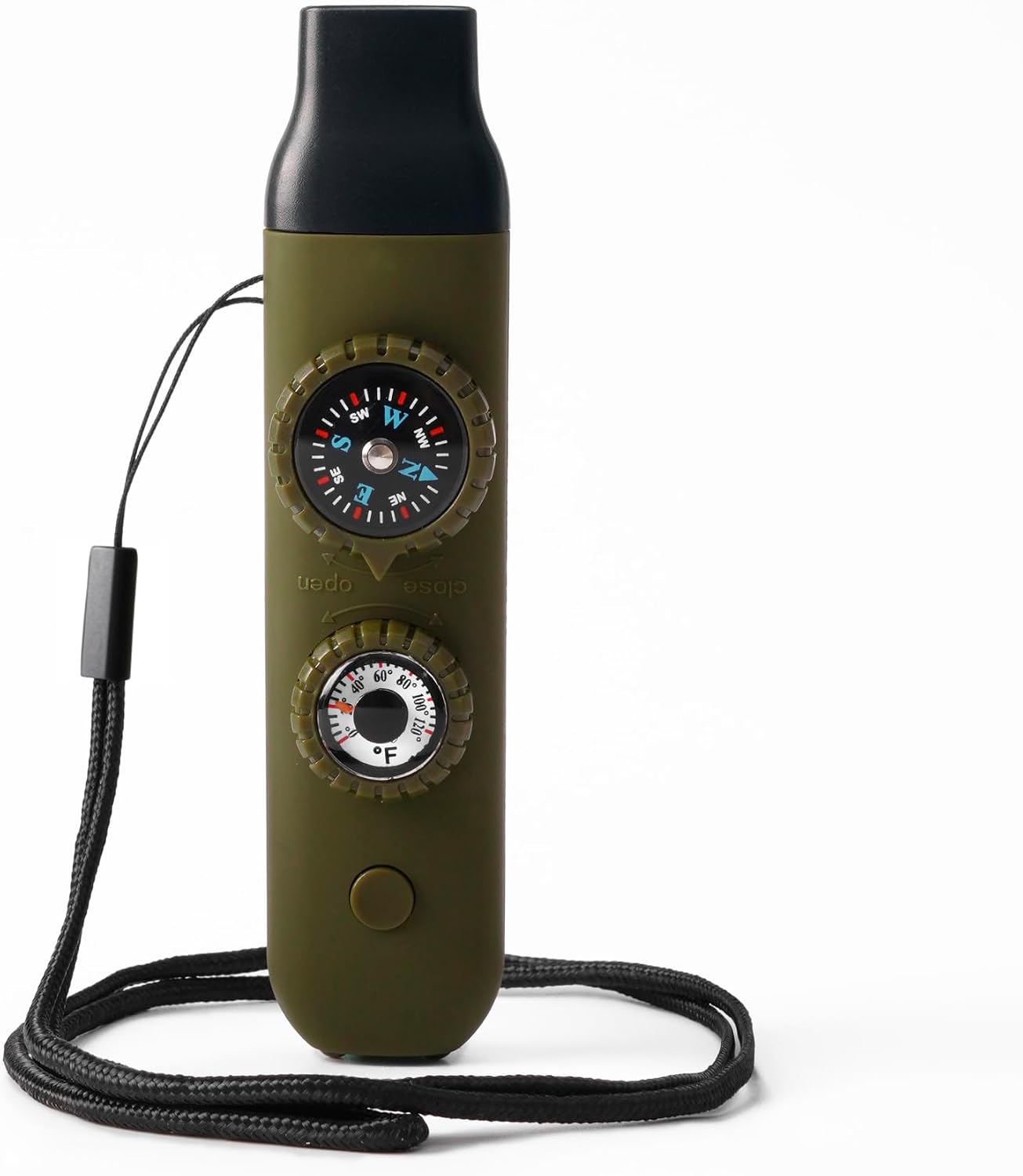 Emergency Survival Safety Whistle，Whistle for Kids with Lanyard,Compass,Thermometer,Ideal for Kayaking, Boating